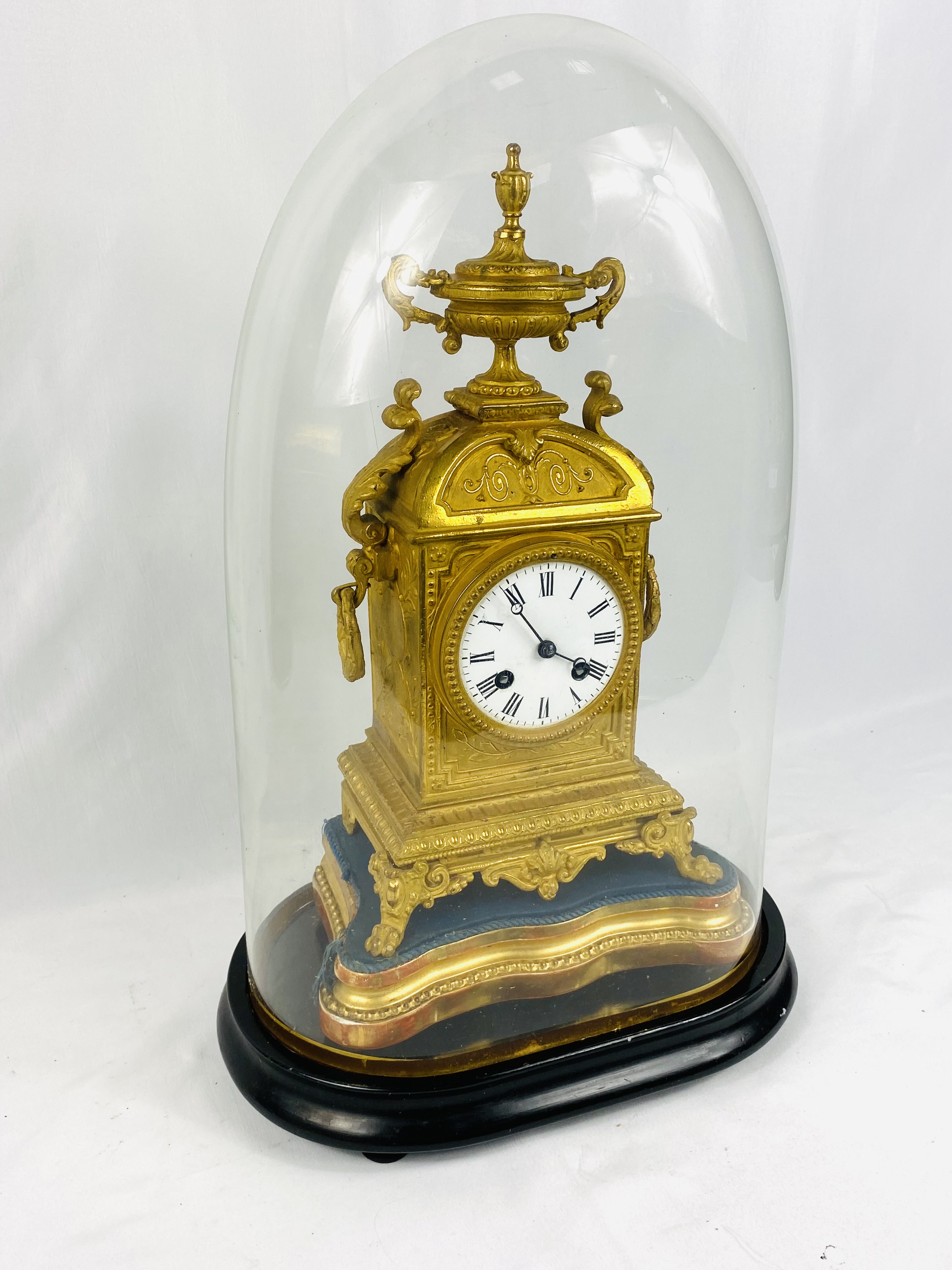 French ormolu and enamel mantel clock - Image 2 of 6