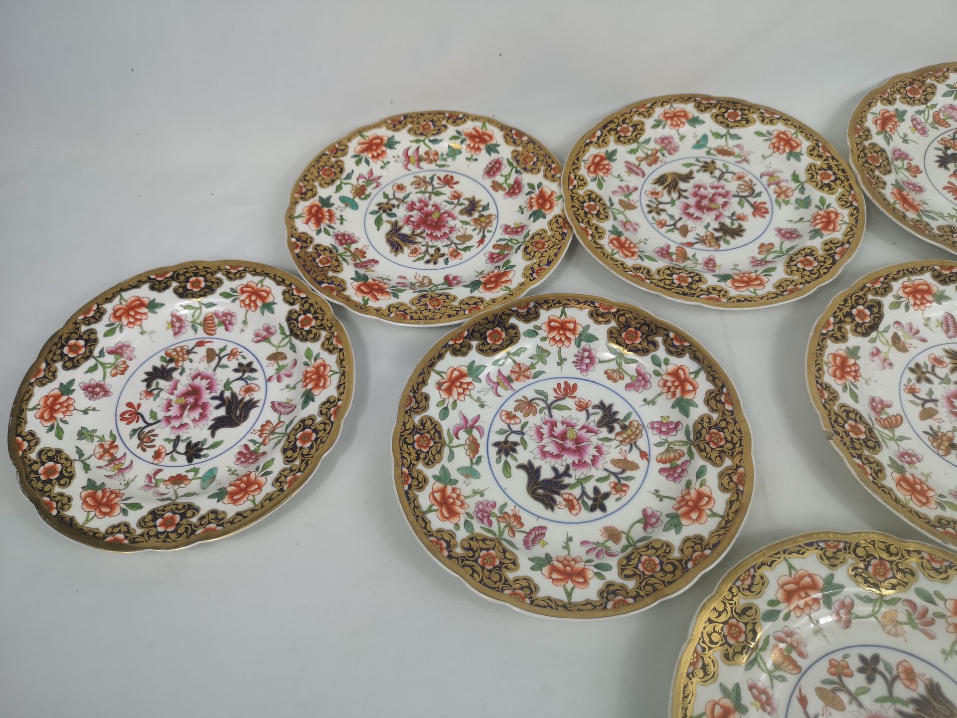 Eight 19th century Spode plates - Image 2 of 4