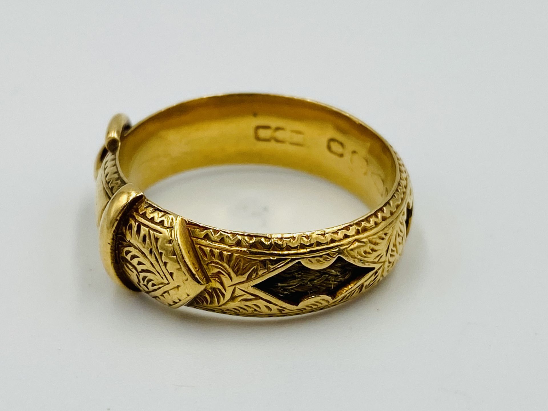 Victorian 18ct gold buckle ring - Image 2 of 4