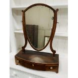 Bow fronted toilet mirror