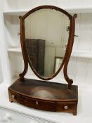 Bow fronted toilet mirror