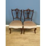 Pair of mahogany bedroom chairs