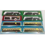 Two 00 gauge locomotives and for carriages