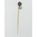 Cartier Paris, gold, onyx and diamond stick pin