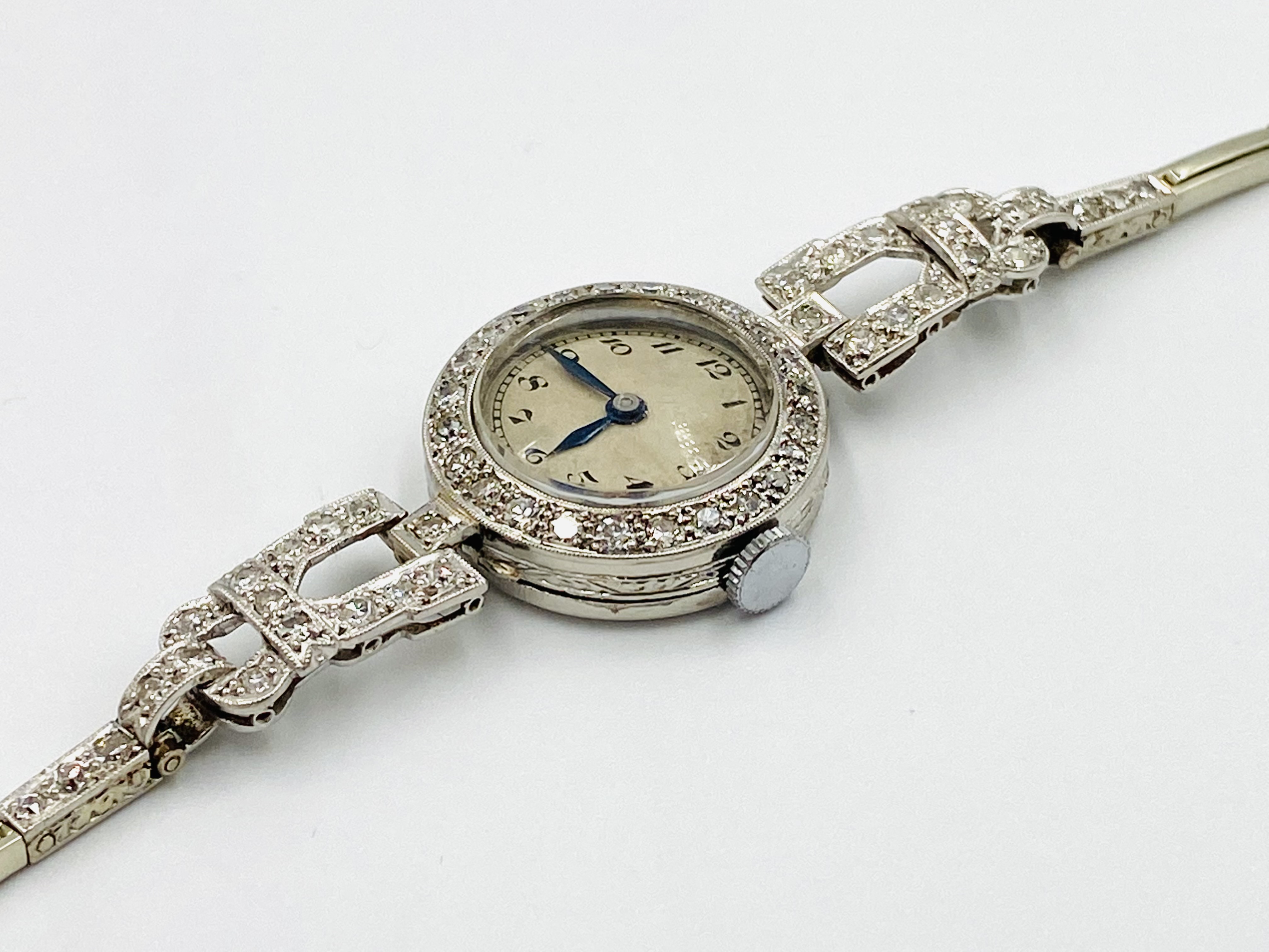 Platinum and diamond cocktail watch - Image 4 of 5