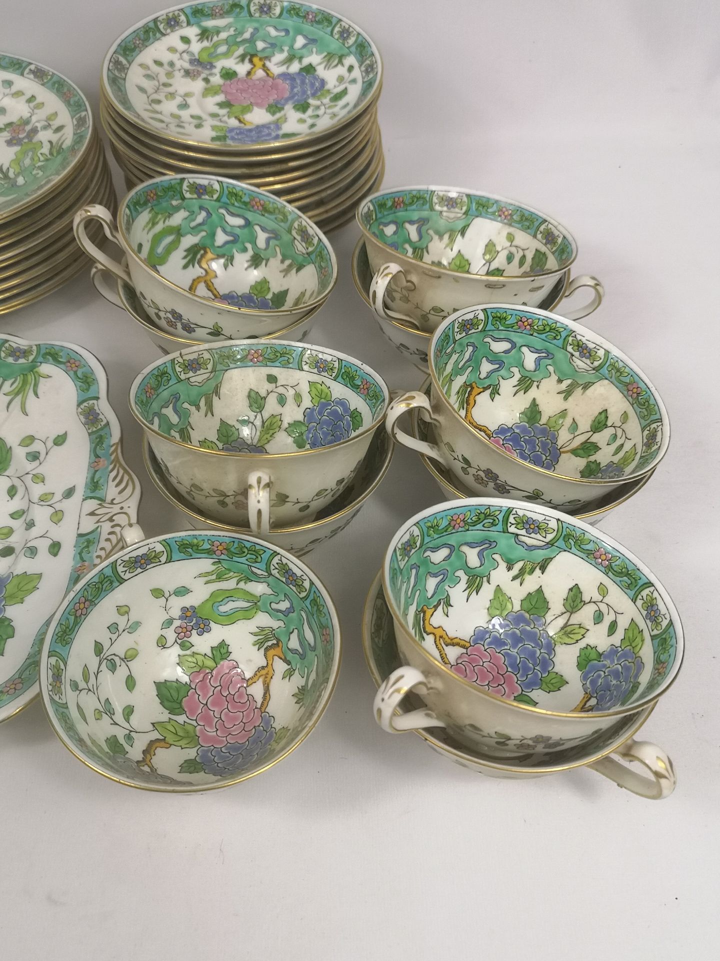 Oriental style part tea set - Image 4 of 5