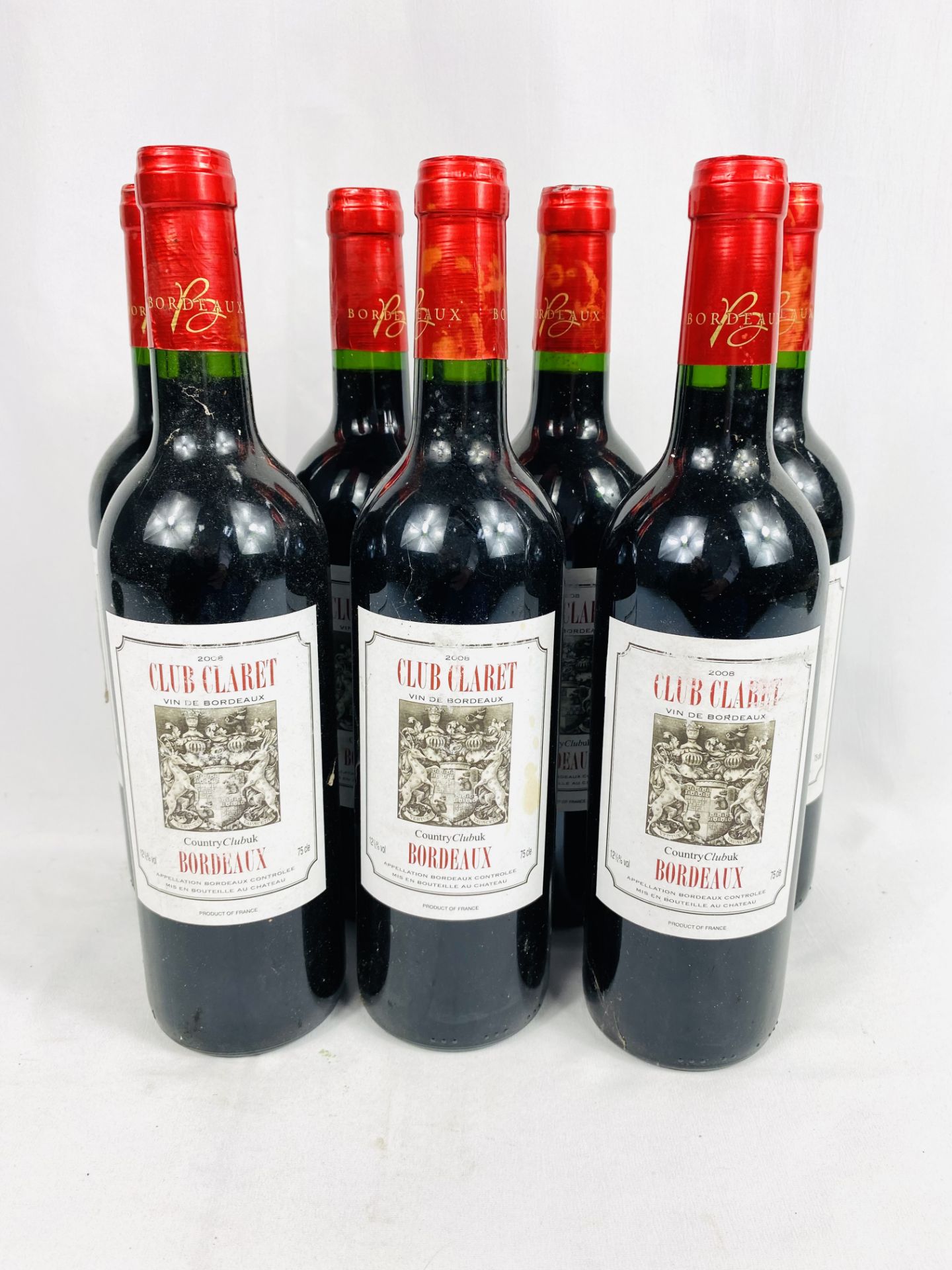 Seven 750ml bottles of Club Claret Bordeaux Country Club UK, 2008 - Image 2 of 3