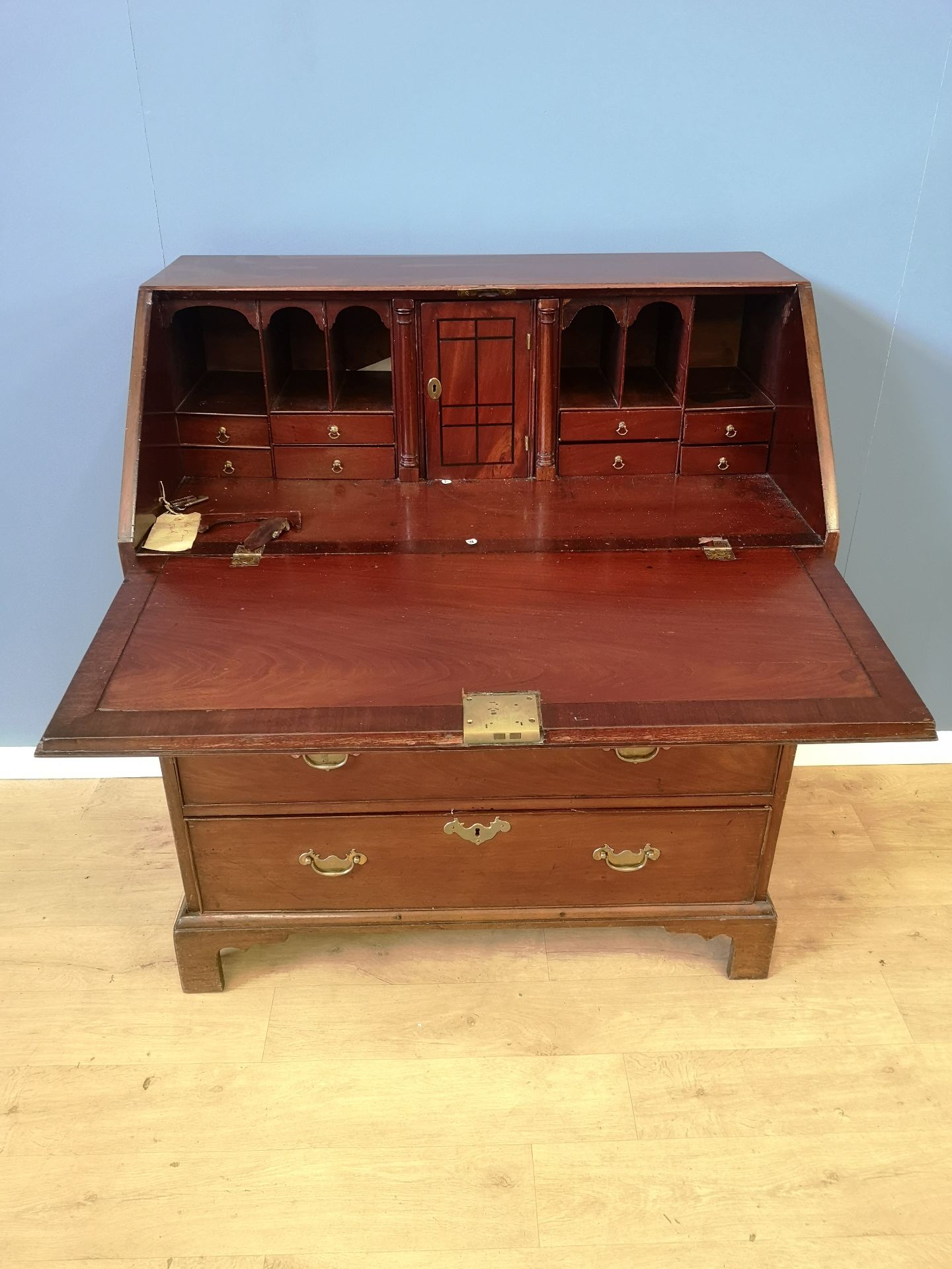 Victorian mahogany bureau - Image 2 of 5