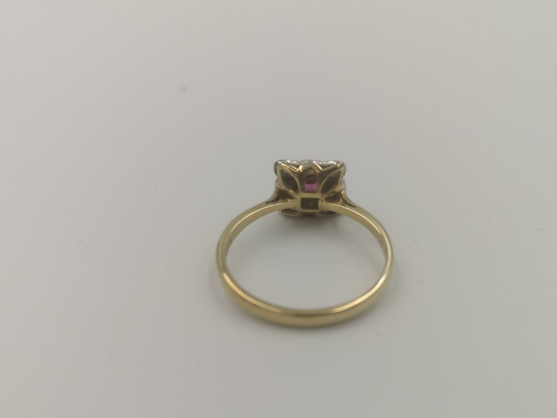 9ct gold, ruby and diamond ring - Image 3 of 5