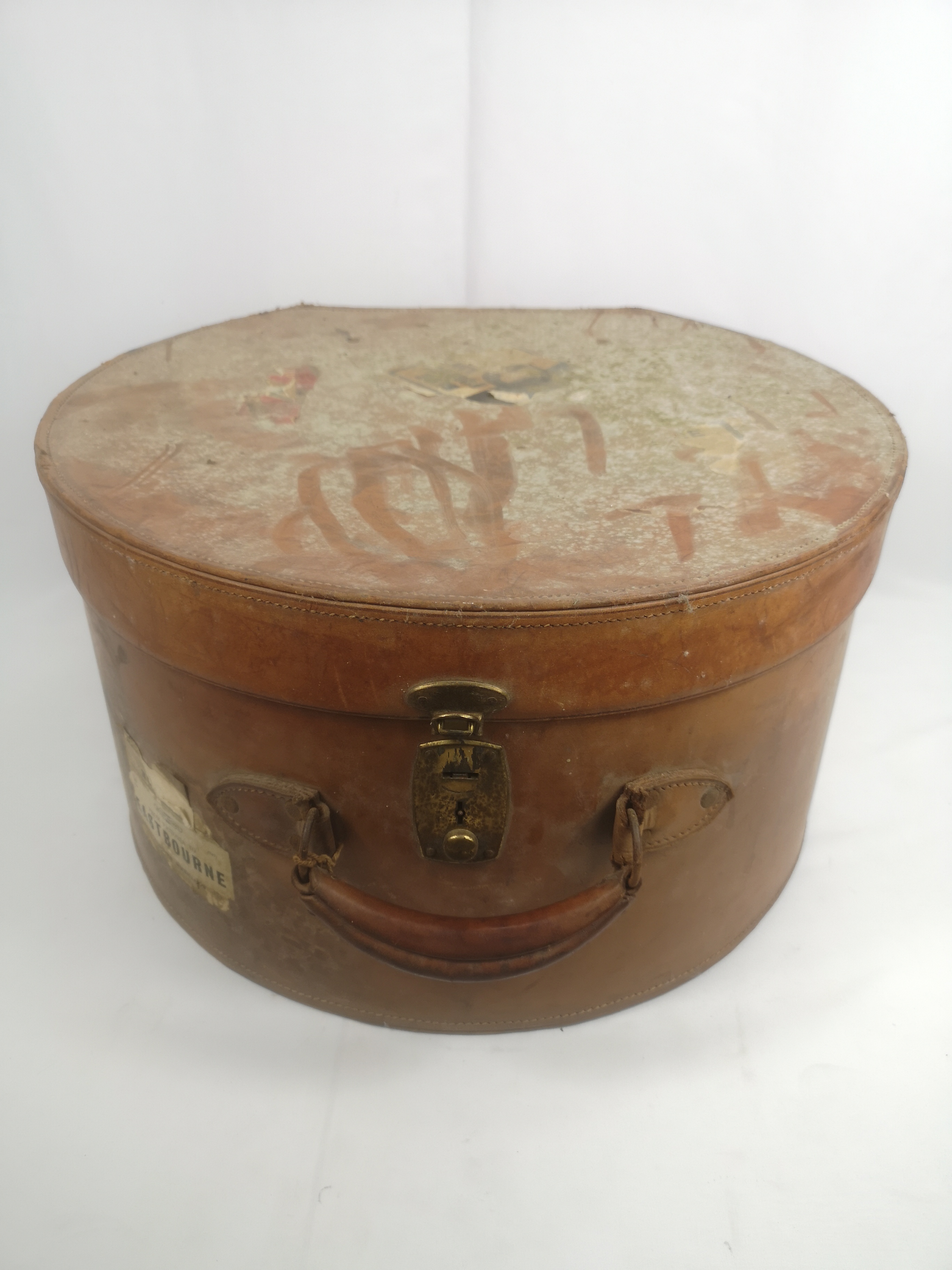 Lady's leather hat box