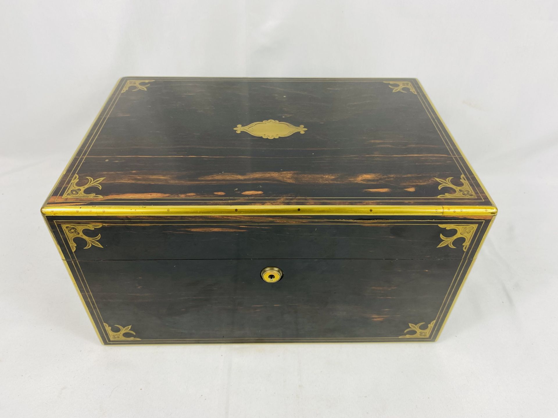 Victorian coromandel dressing box - Image 6 of 8