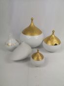 Three Rosenthal ceramic lidded jars and other items of Rosenthal