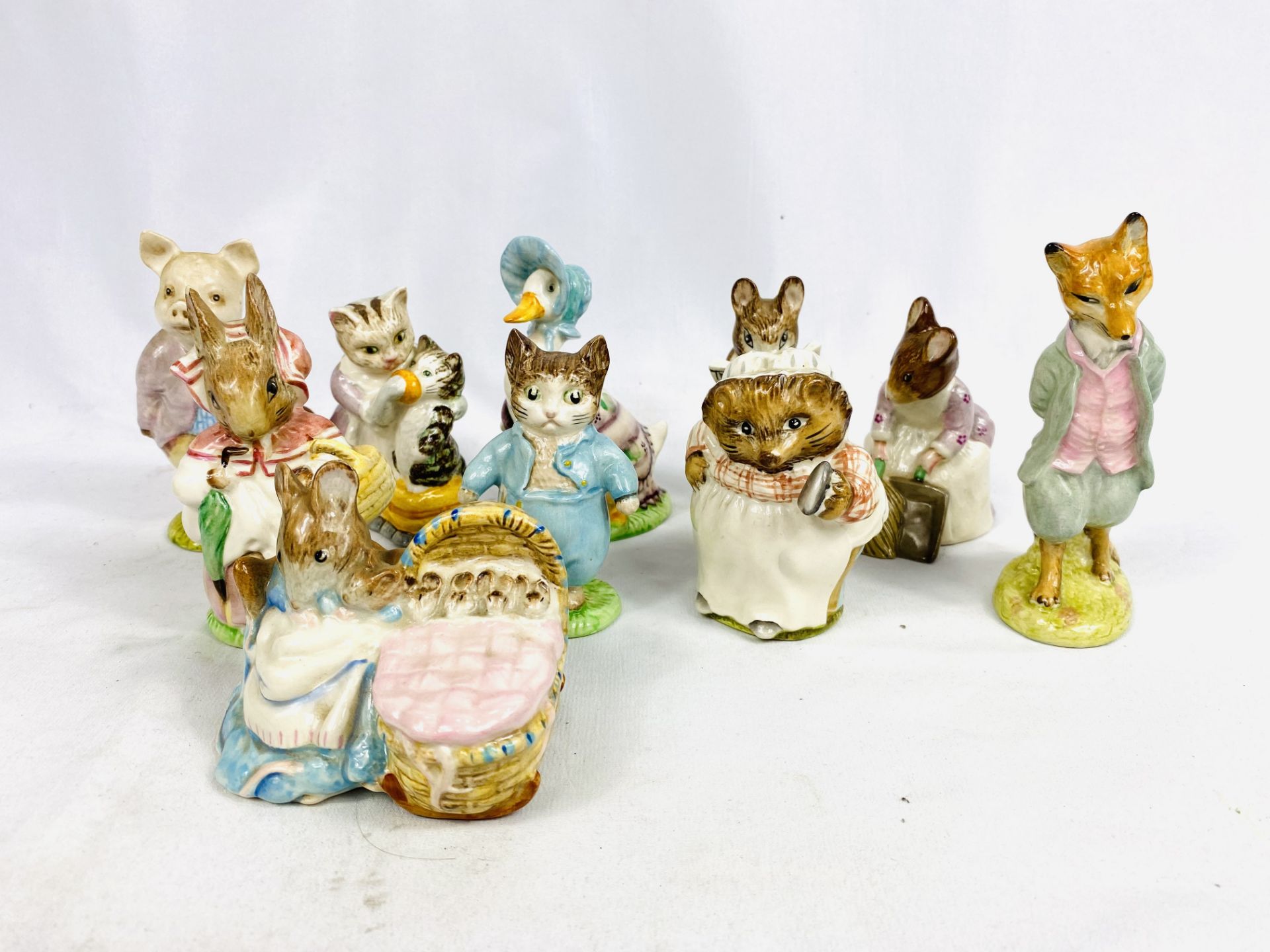 Ten Beswick Beatrix Potter figures