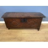 19th century oak dome topped coffer