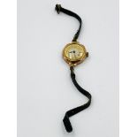 Ladies cocktail watch in 9ct gold case