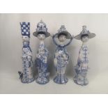 Four Danish pottery figures