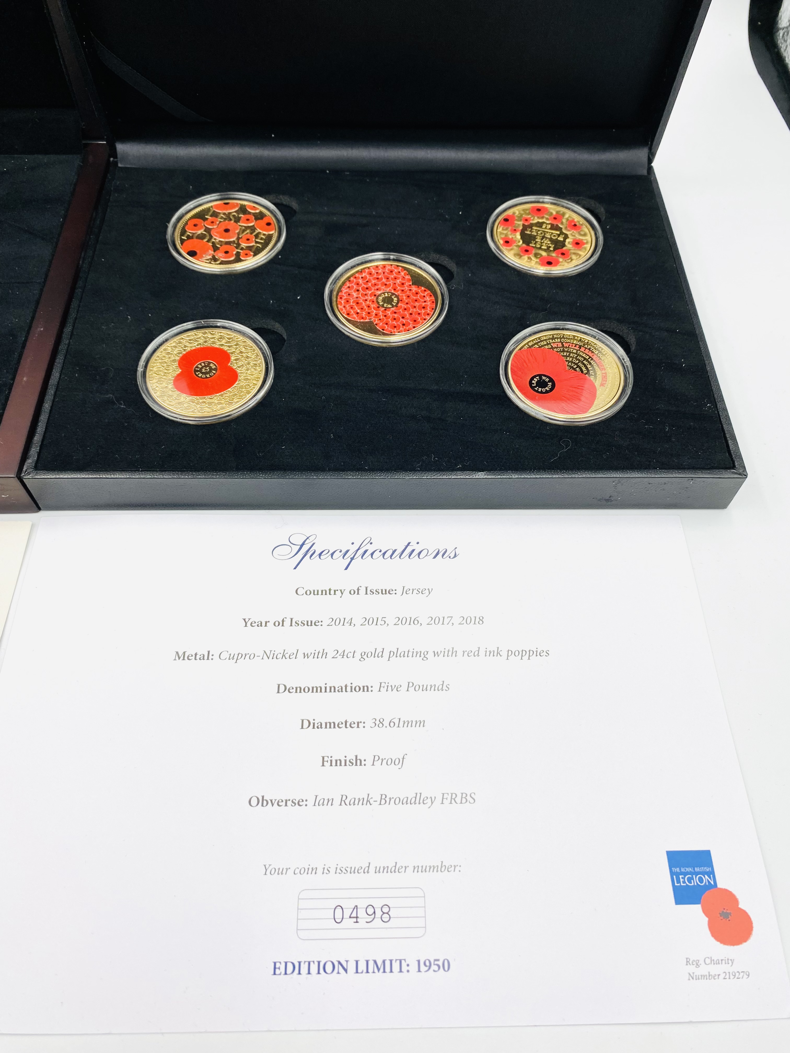 Two British Legion First World War centenary silver coin collections - Image 2 of 3