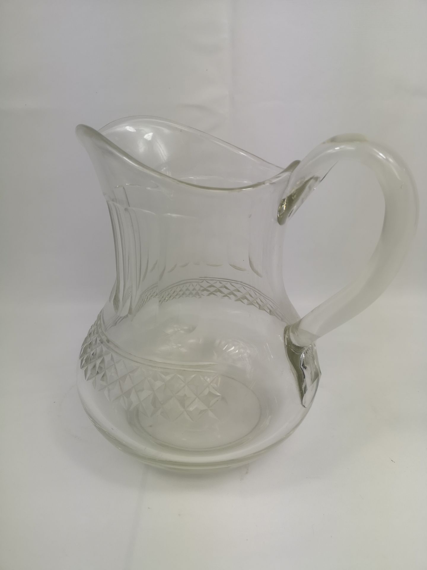 Victorian cut glass water jug and wine ewer - Image 2 of 5
