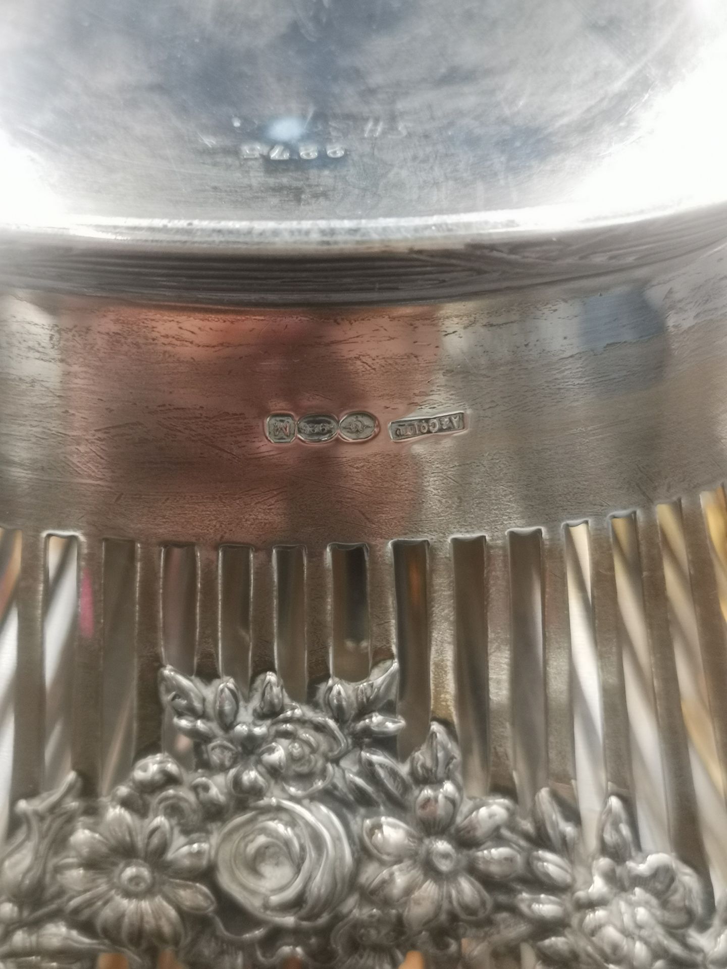 Asprey & Co pierced silver basket - Image 6 of 6