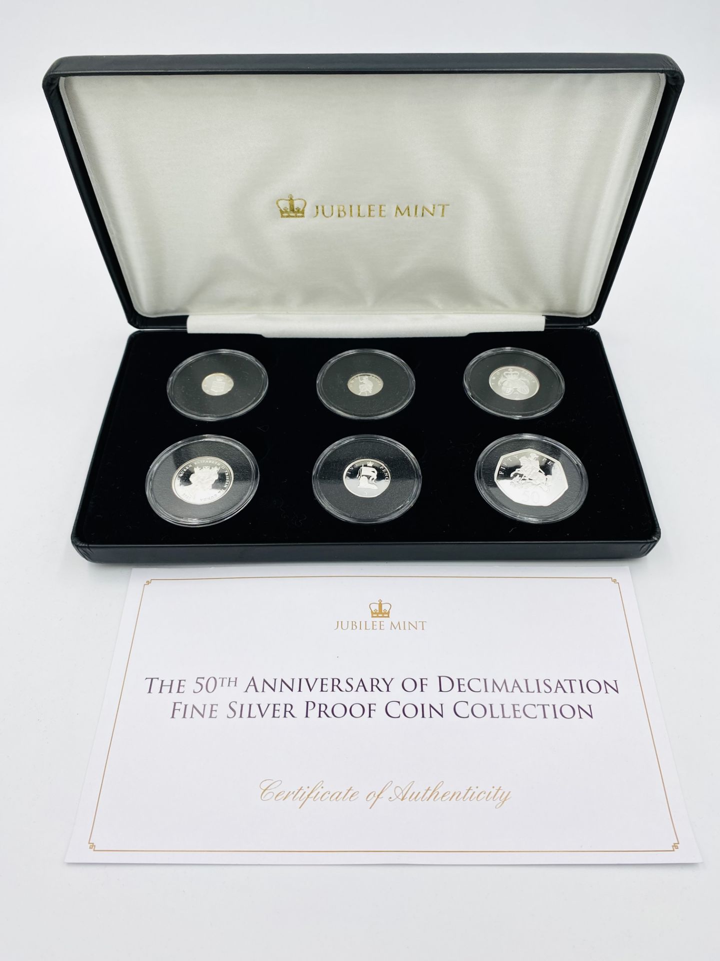 Jubilee Mint 50th Anniversary of Decimalisation fine silver proof coin collection
