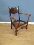 Mahogany open armchair