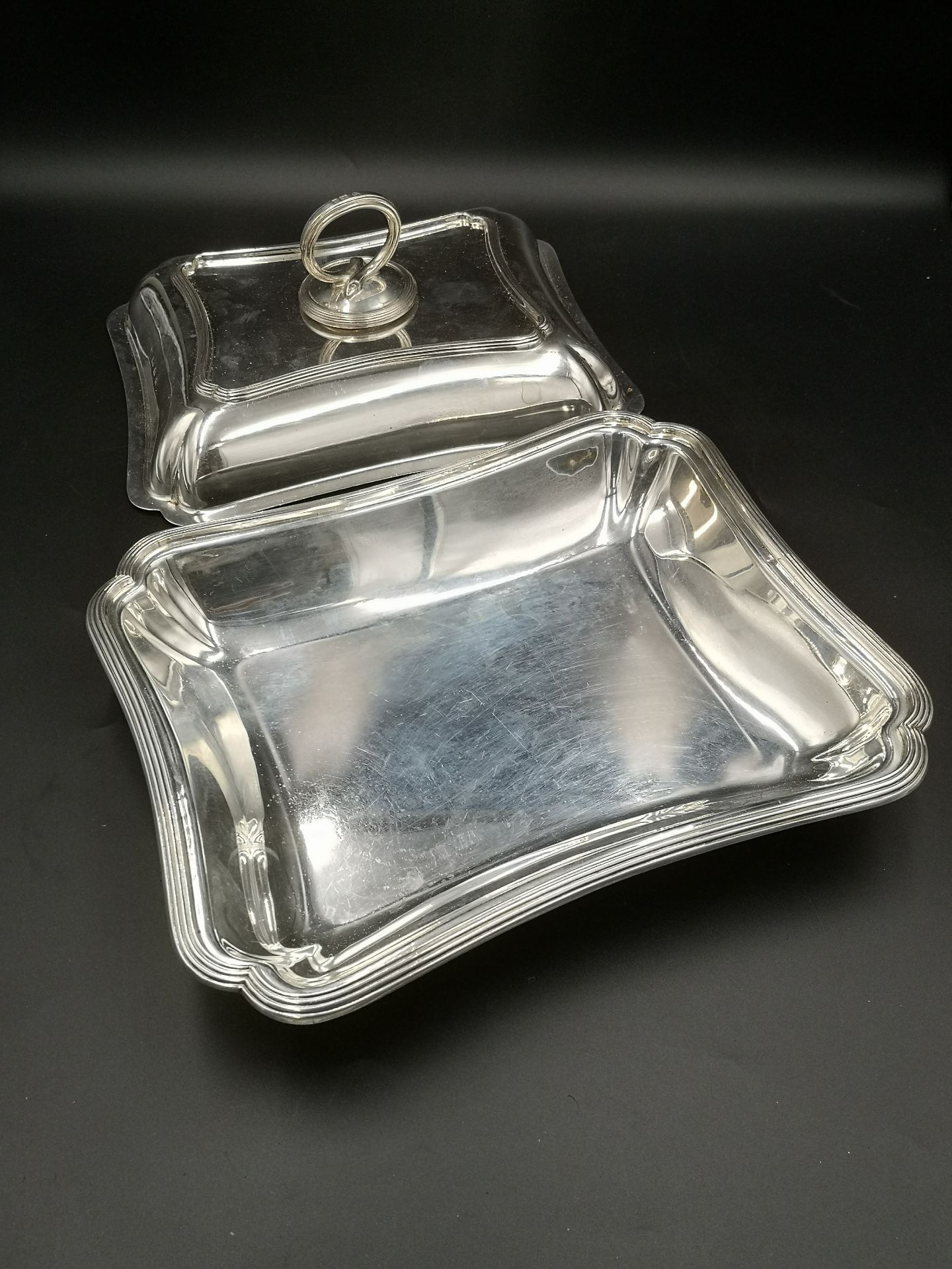 Silver entree dish - Image 4 of 6