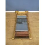 19th century gilt framed pillar mirror