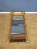 19th century gilt framed pillar mirror