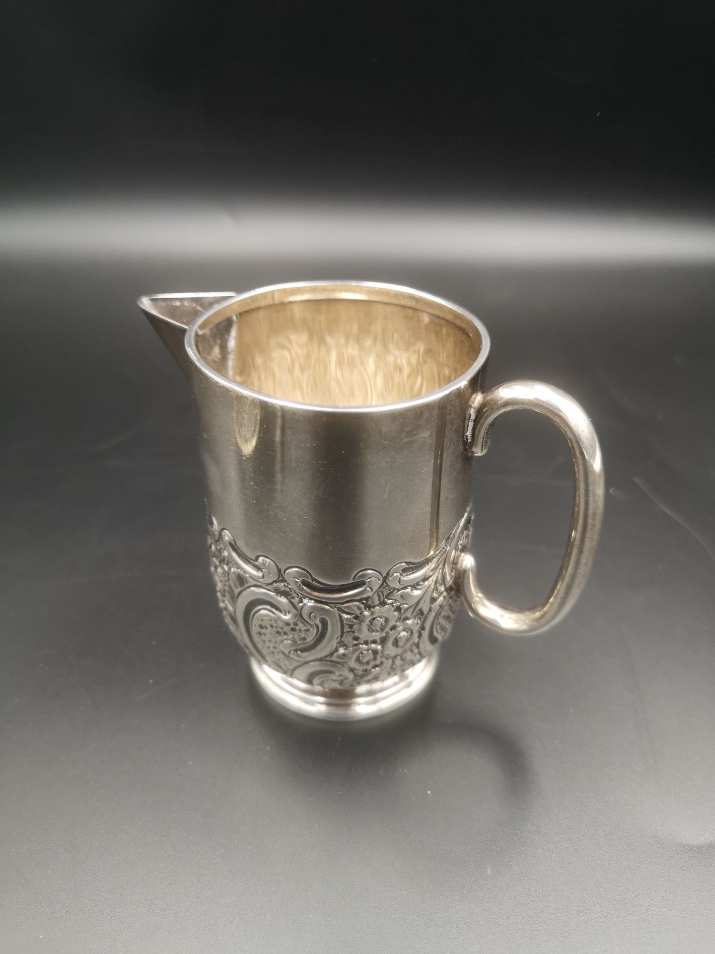 Victorian silver milk jug together with other items of silver - Image 2 of 6