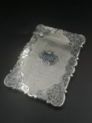 Victorian silver card case