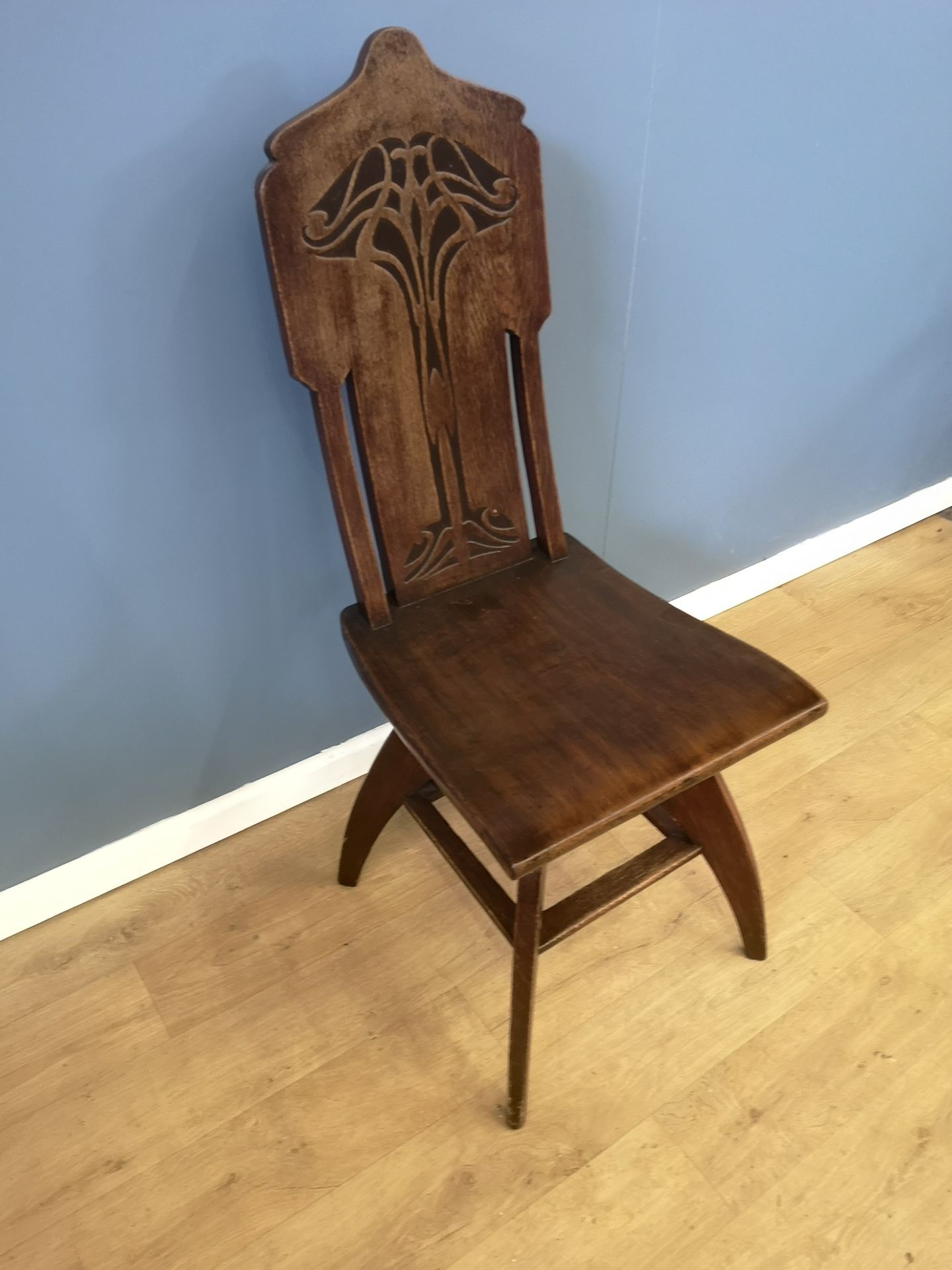 Art Nouveau hall chair - Image 4 of 5