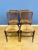 Set of four early 20th century dining chairs