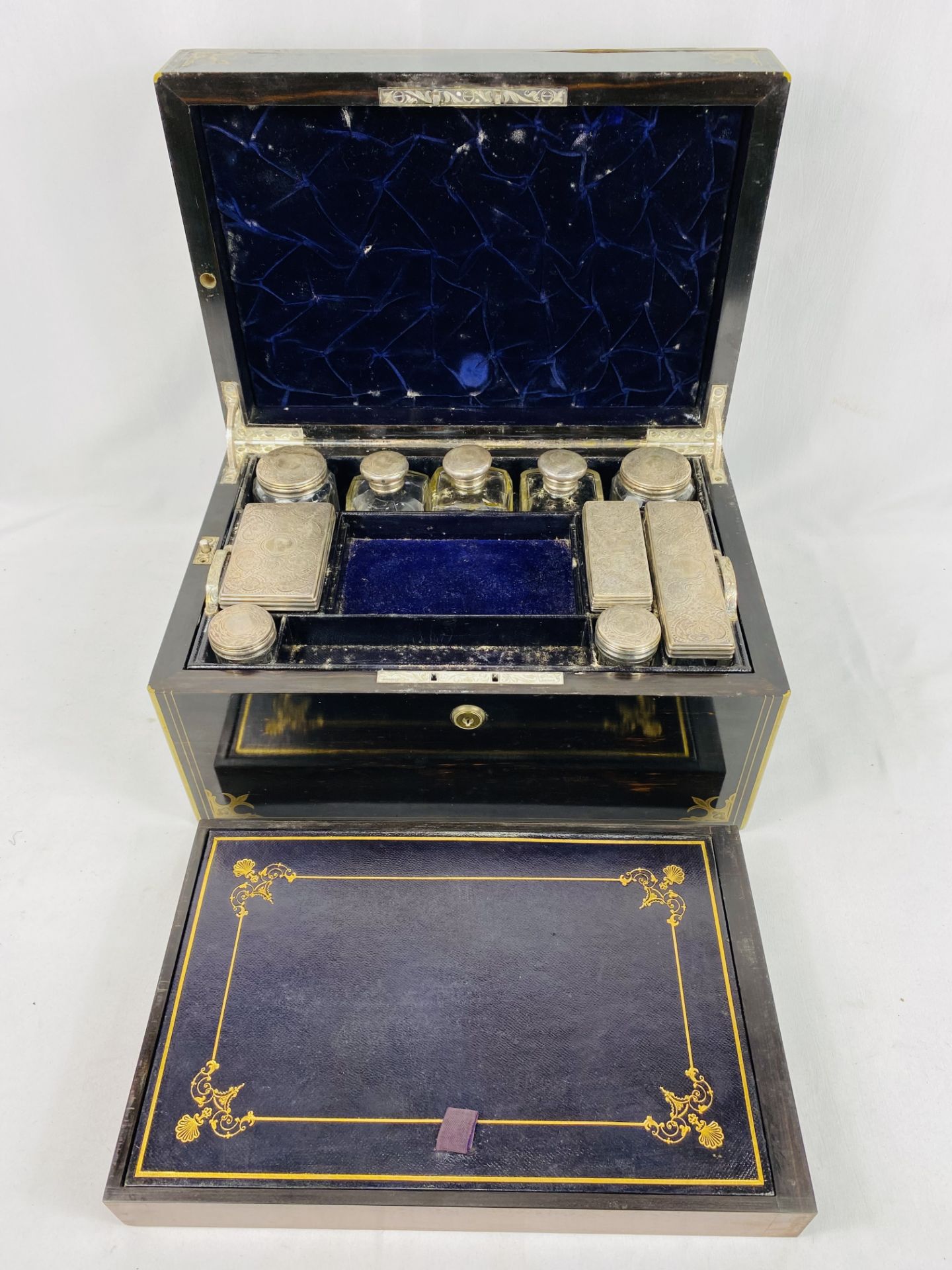 Victorian coromandel dressing box - Image 4 of 8