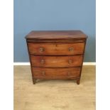 Victorian bow fronted chest of drawers