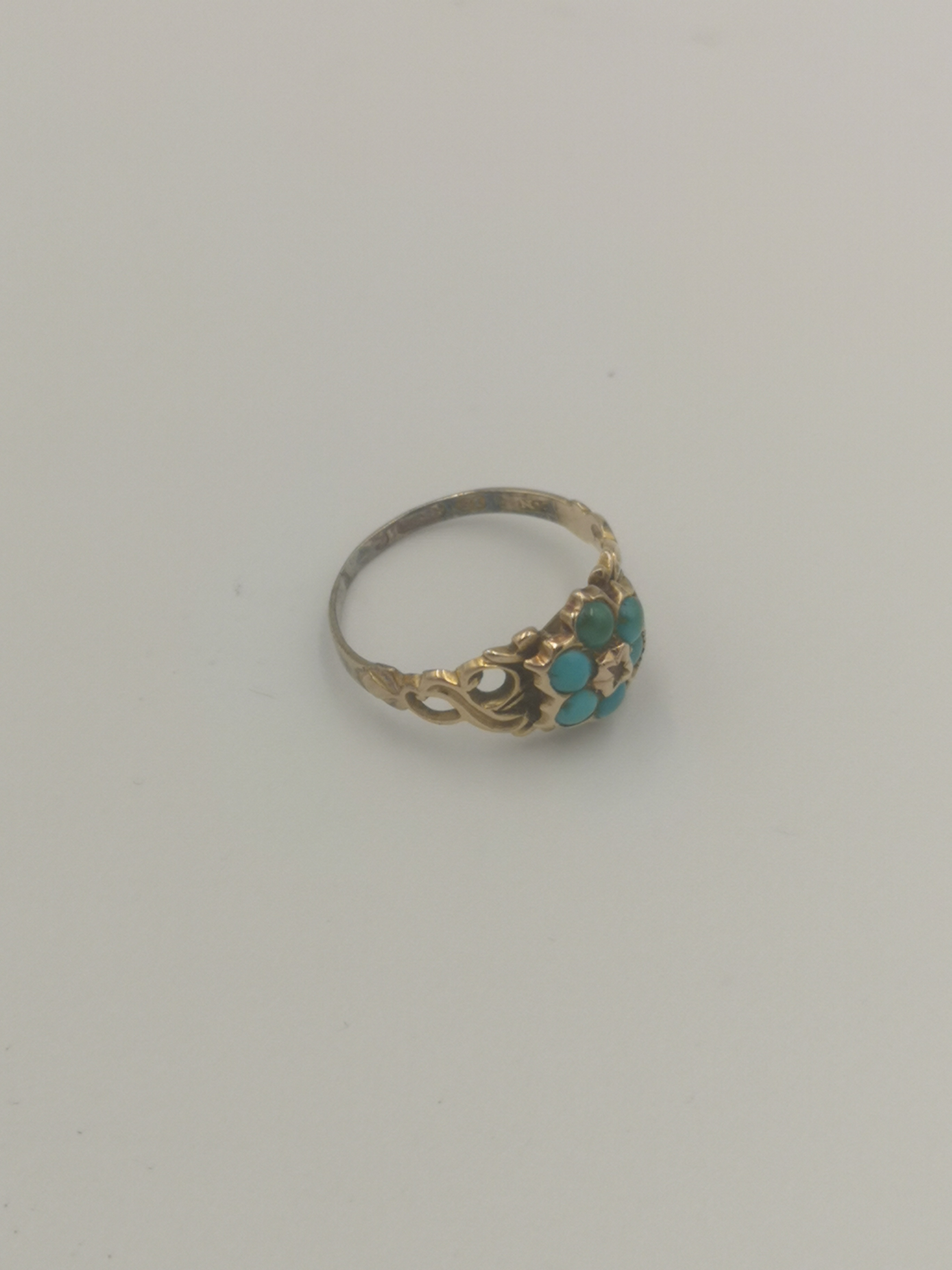 15ct gold ring set with turquoise - Image 4 of 5