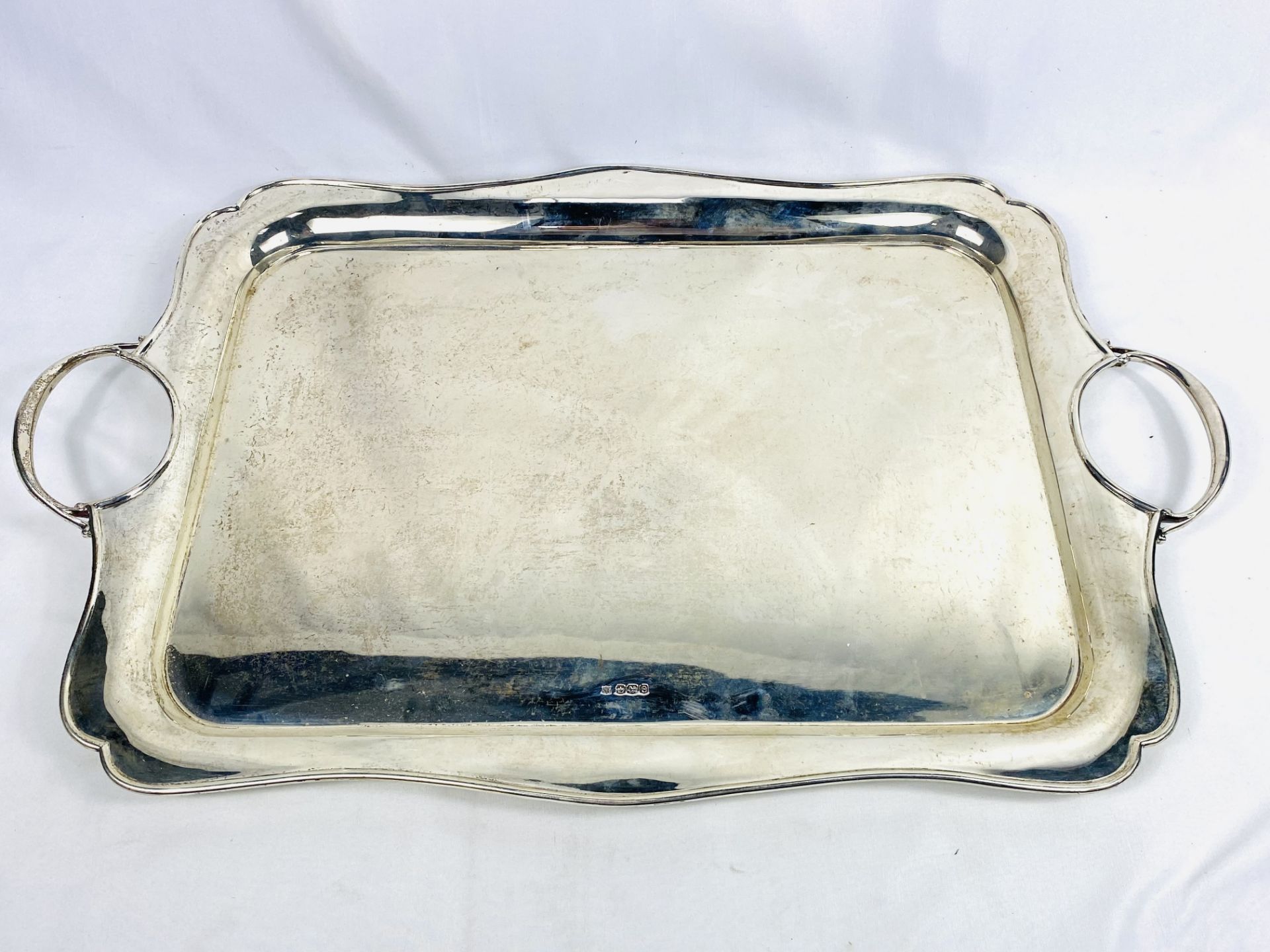 Two handled silver tray - Image 2 of 5