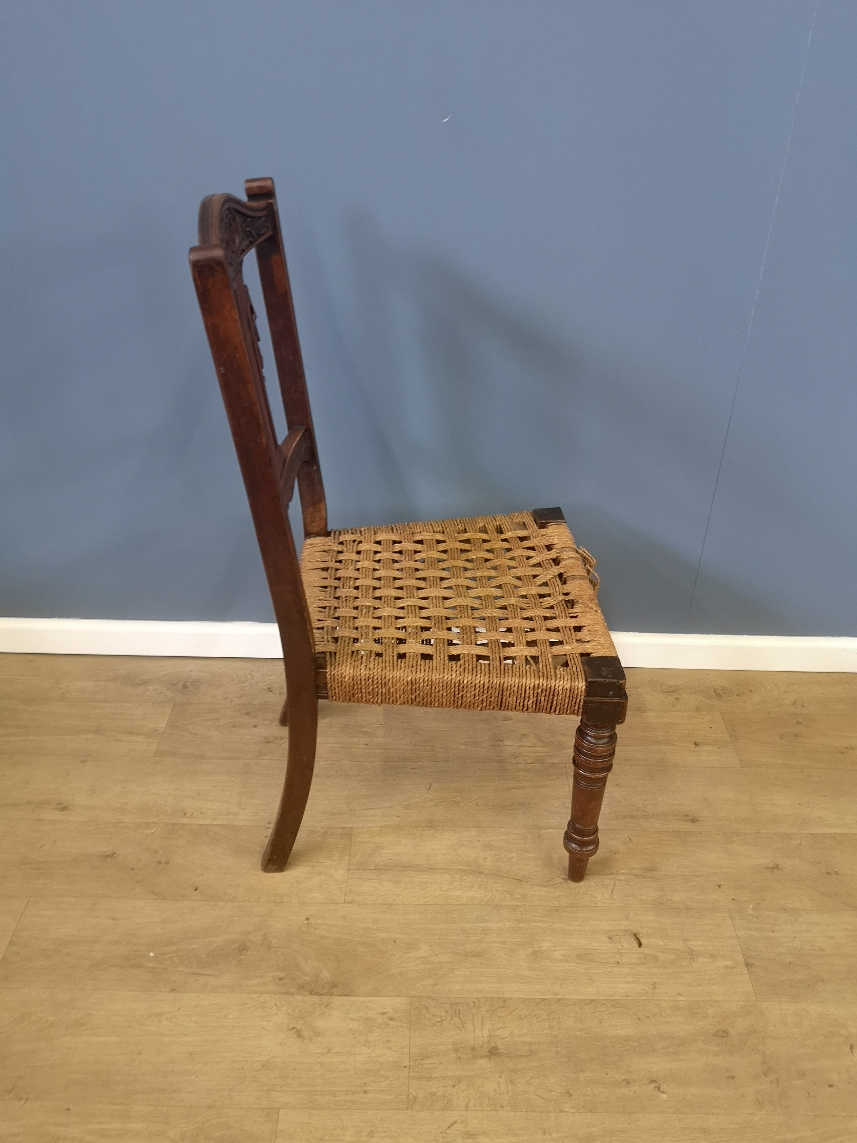 Victorian mahogany bedroom chair - Image 5 of 5