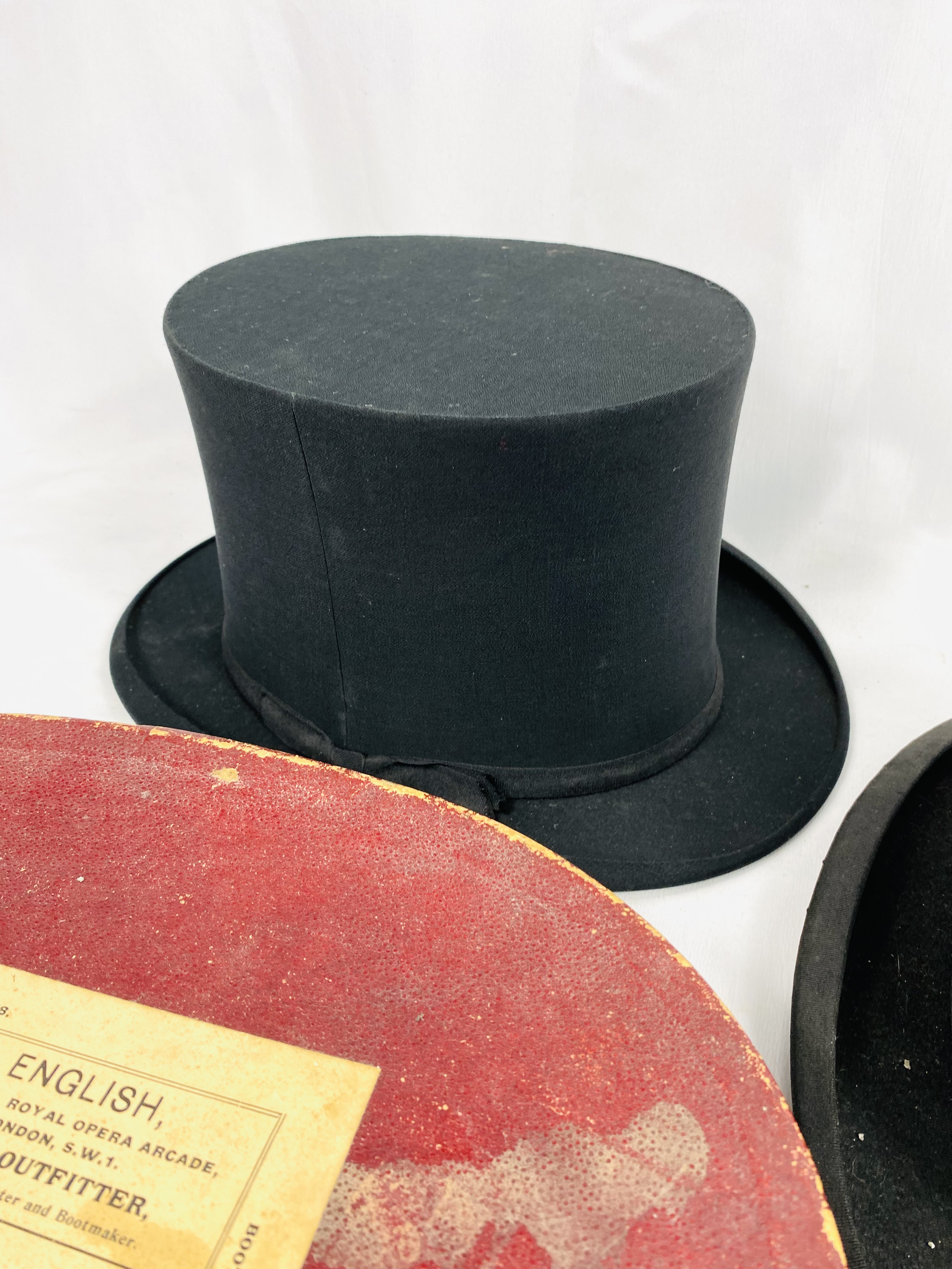 Scott & Co bowler hat together with a collapsible opera hat - Image 3 of 5