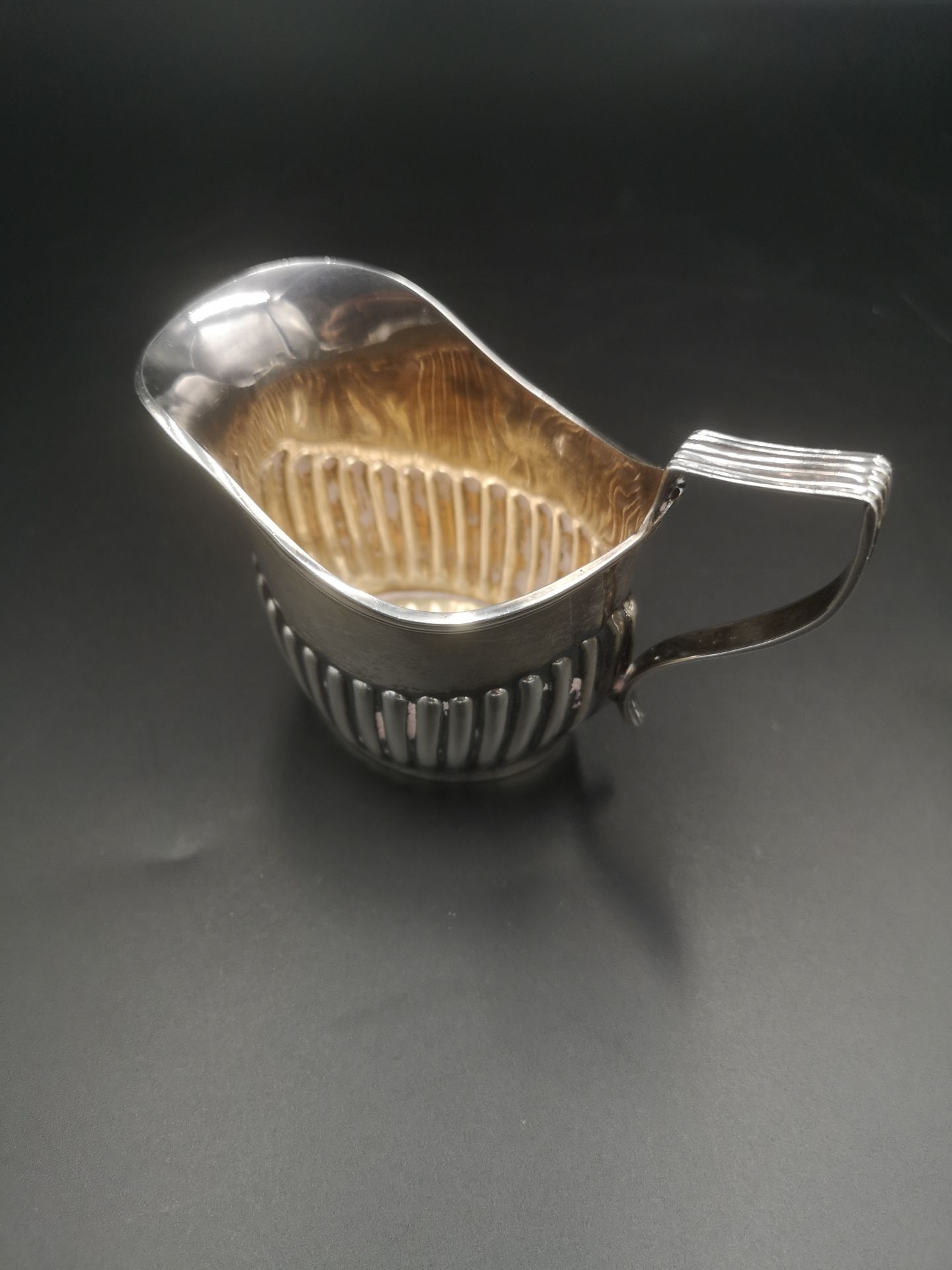 Victorian silver milk jug together with other items of silver - Image 5 of 6
