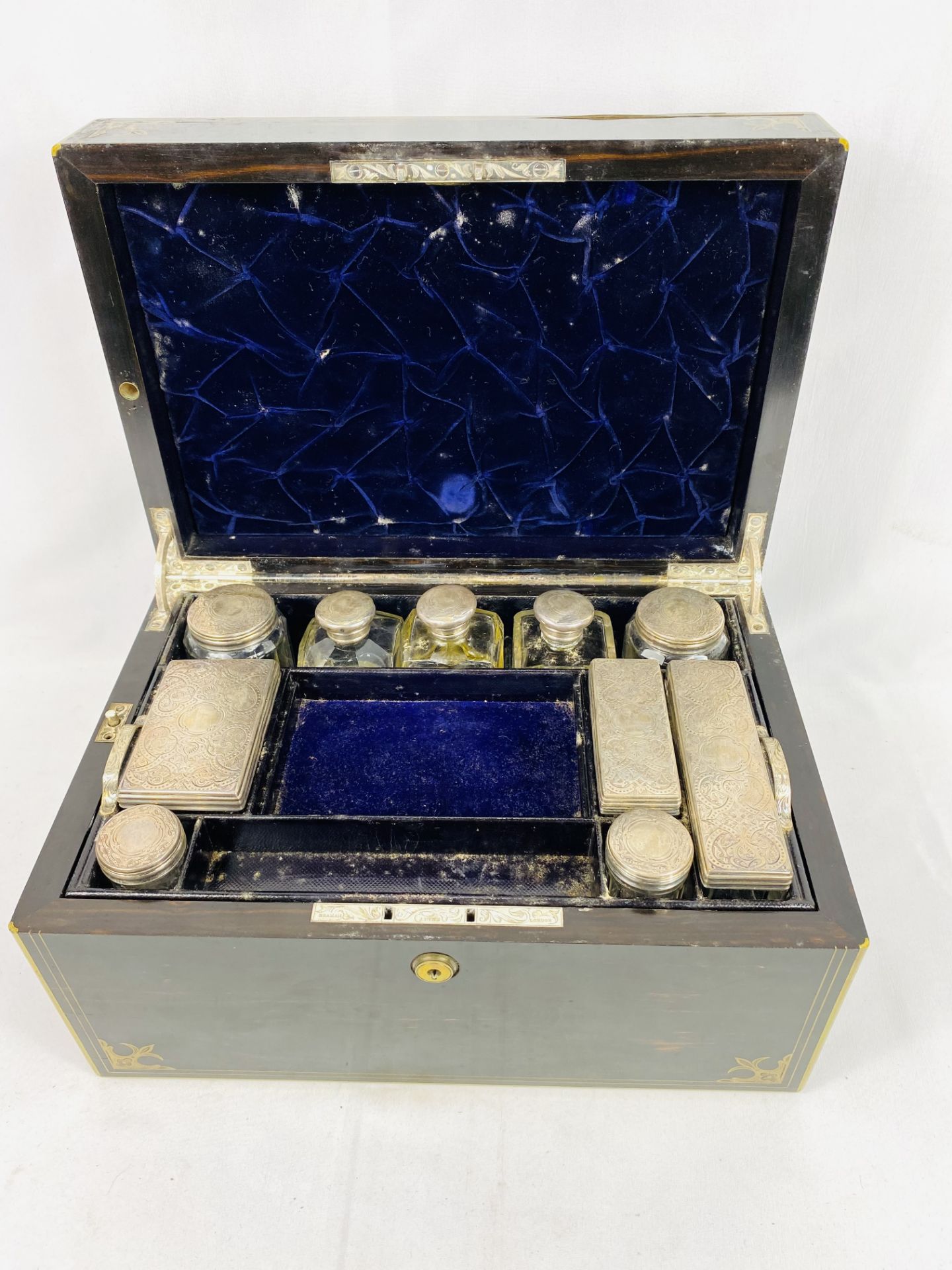 Victorian coromandel dressing box