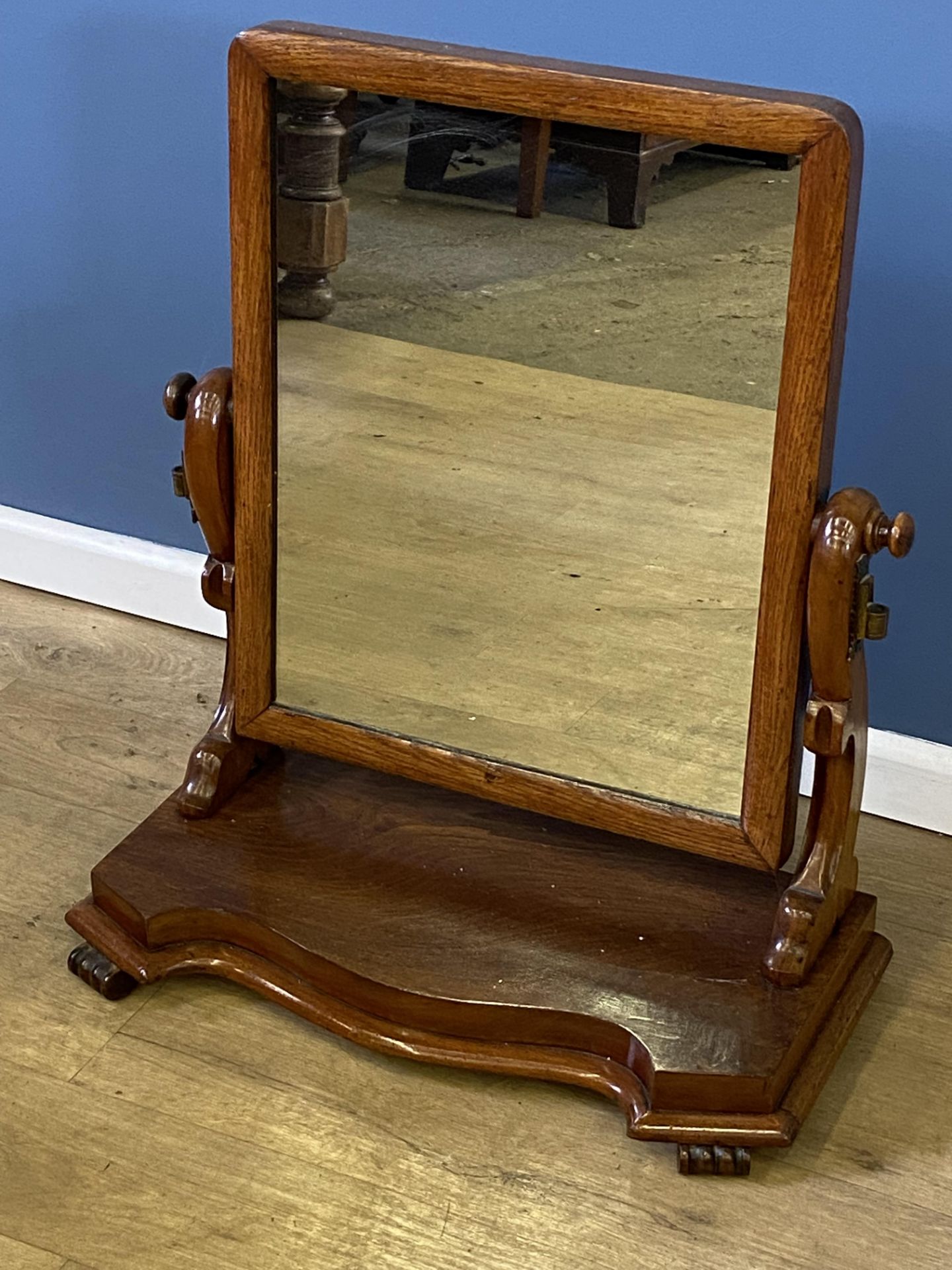 Mahogany toilet mirror - Image 2 of 3