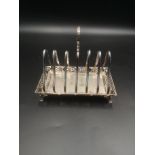 Goldsmith and Silversmith Co. silver toast rack, 1911