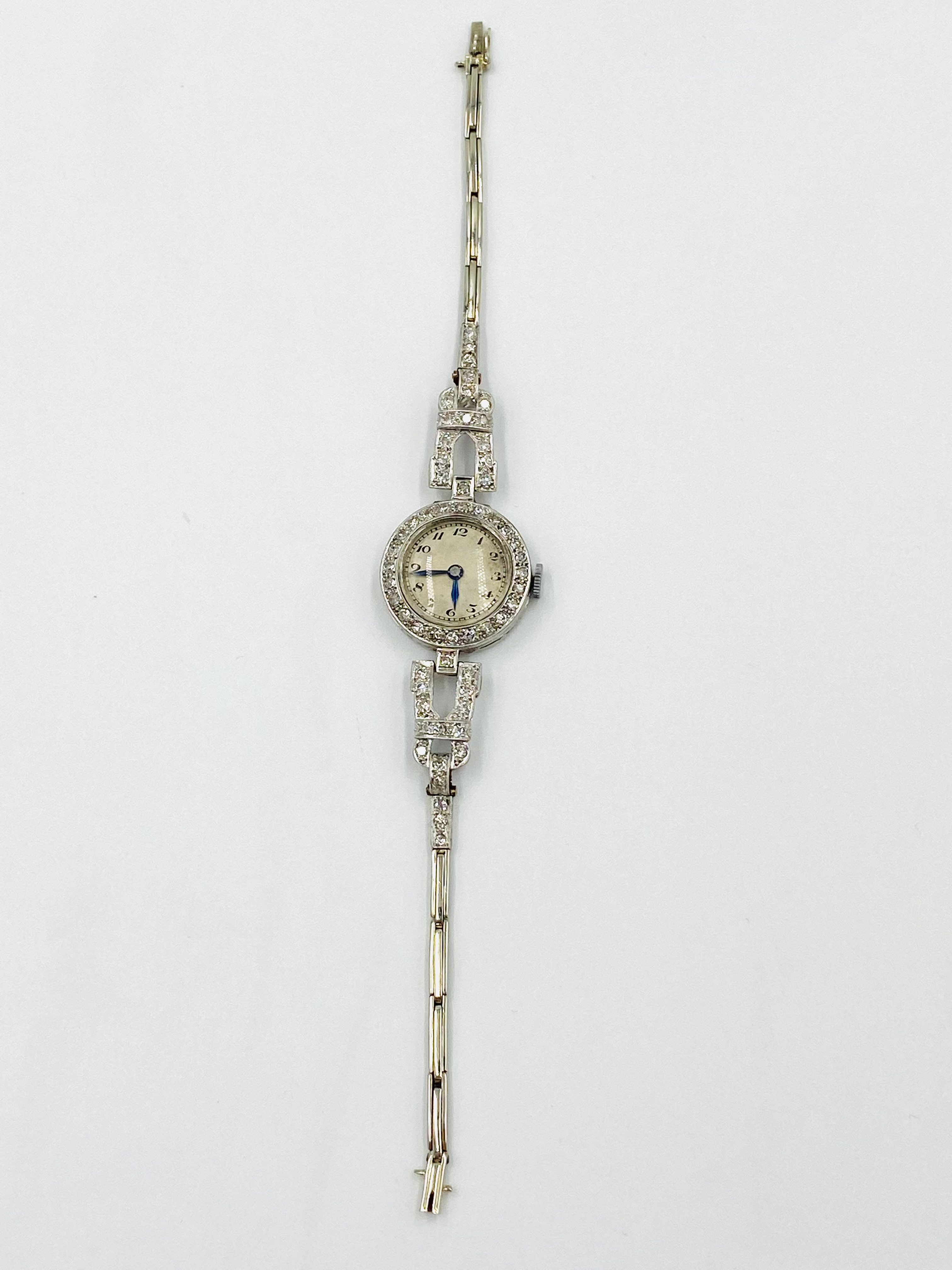 Platinum and diamond cocktail watch - Image 2 of 5