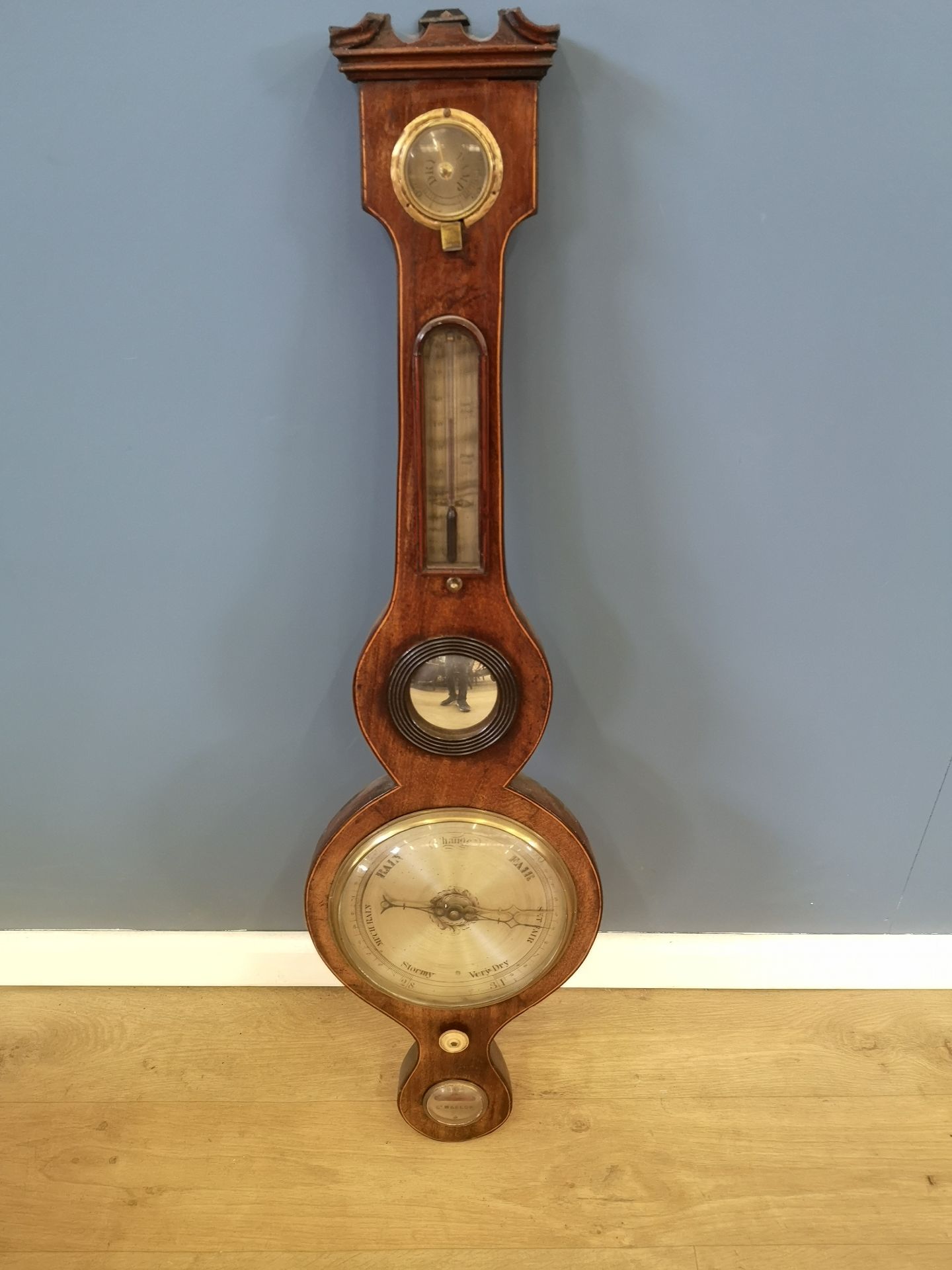 Victorian wall mounted barometer - Image 5 of 5