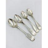 Four Irish silver teaspoons