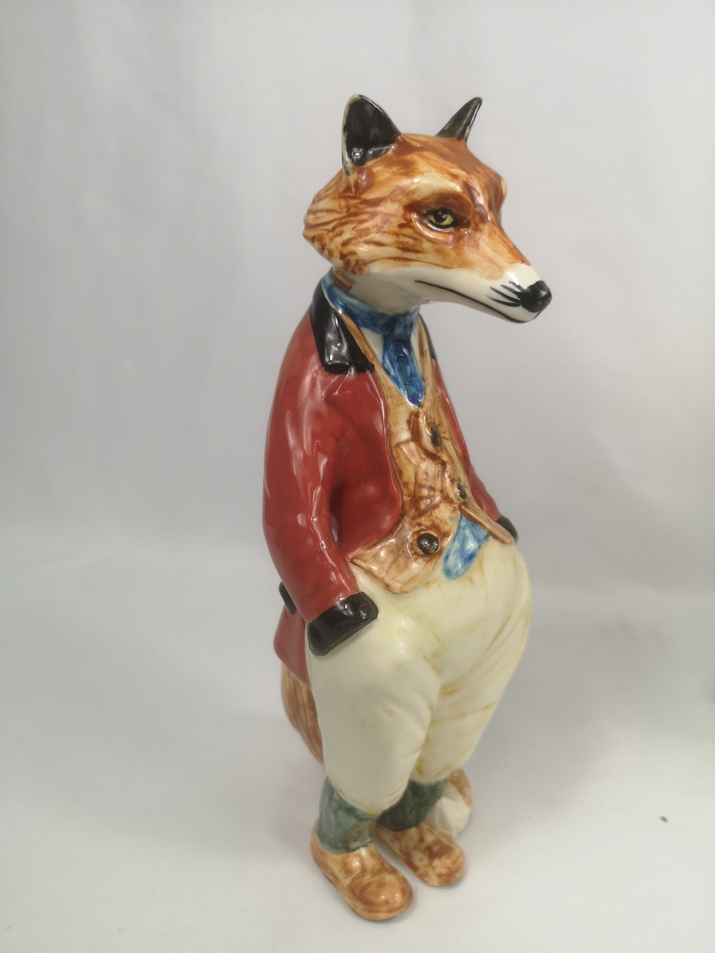 Winstanley pottery King Charles Spaniel; together with a Cinque Ports pottery fox. - Image 3 of 5