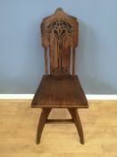 Art Nouveau hall chair