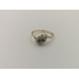 9ct gold, sapphire and diamond ring
