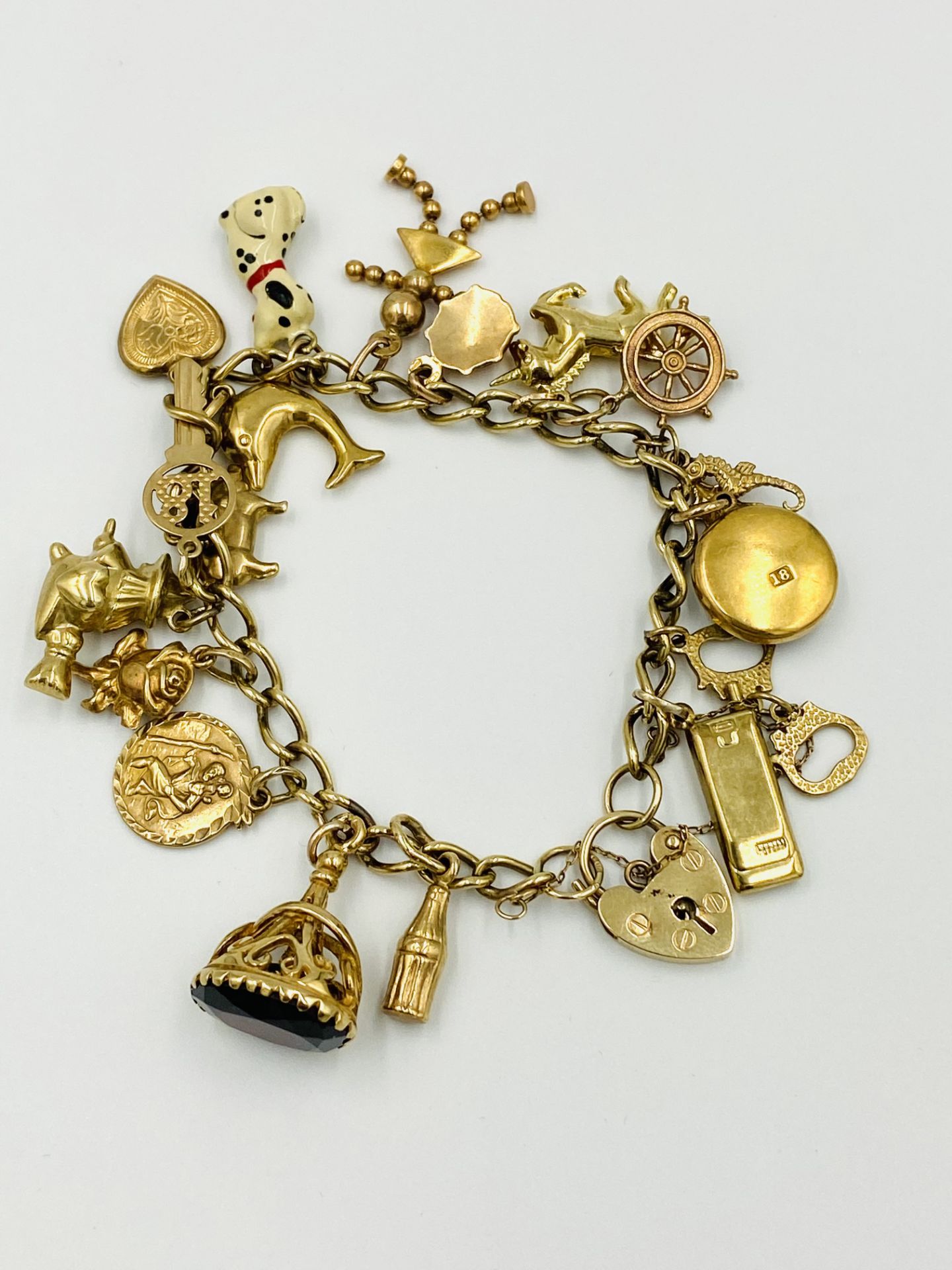 9ct gold charm bracelet