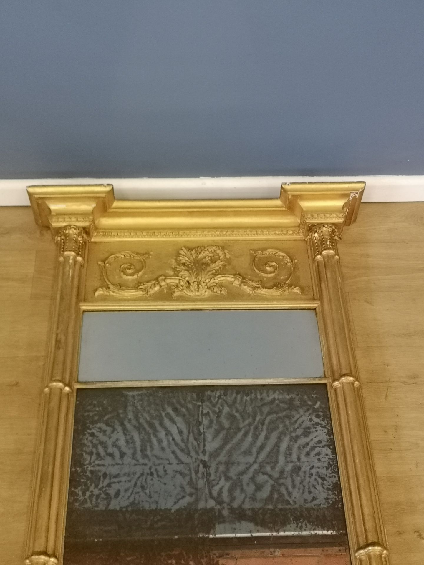 19th century gilt framed pillar mirror - Image 2 of 5
